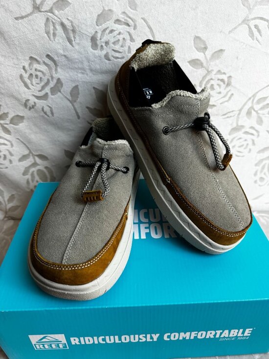 Reef Other - Reef Rambler Mens Suede Slip-On Shoes Sz 8 Brown & Tan Lightweight & Comfortable